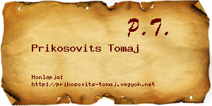 Prikosovits Tomaj névjegykártya